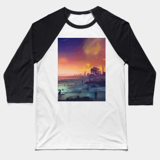 Beach at Sunset Baseball T-Shirt